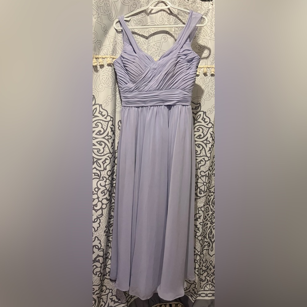 Off the shoulder purple gown